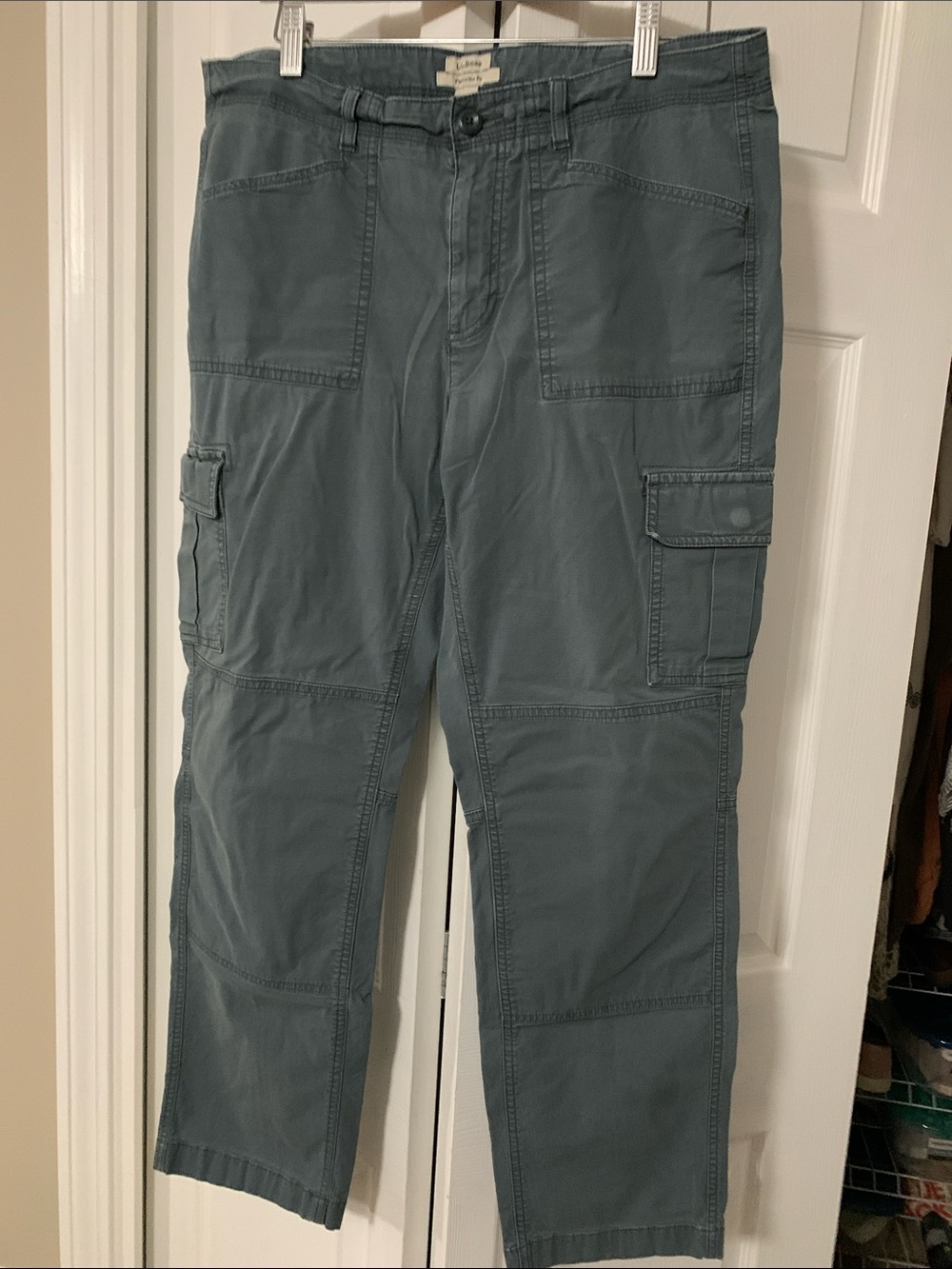 L.L. Bean Men's Cargo Pants in Slate Blue-Grey